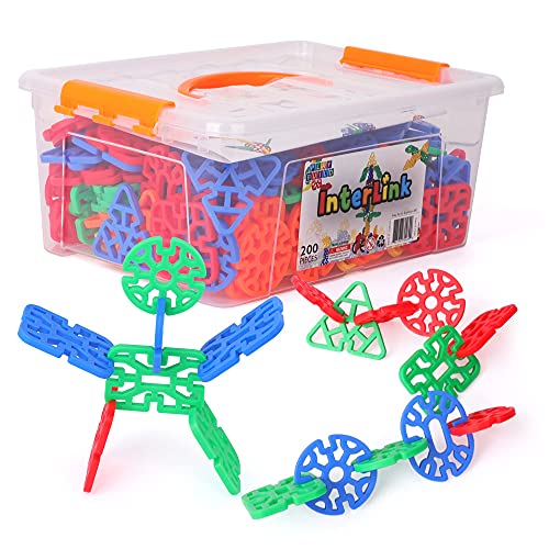 Play Build Interlinks Connector Building Toys, Interlocking Stem Toys for Boys and Girls, Baby and Toddler Toys, Creative Construction Stem Building