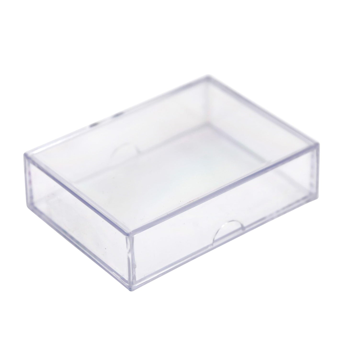 Gary Plastic Packaging 10-Pack Clear Acrylic Card Storage Boxes with Lids - Holds 52 Playing Cards or 50 Standard Trading Cards Each, Stackable