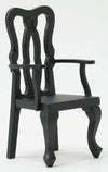 Classics by Handley Dollhouse Miniature Arm Chair, Black