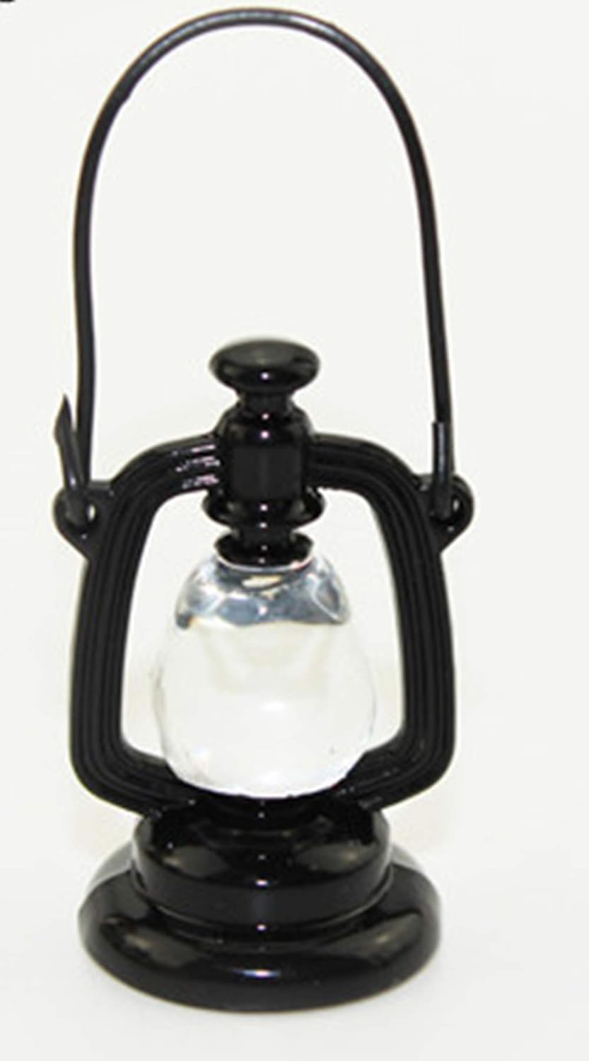 Black Decoration Accessories, 1:12 Dollhouse Miniature Scene Model Hurricane Lantern Play, Accessories (23 x 43 mm),Decorations,This Product is not