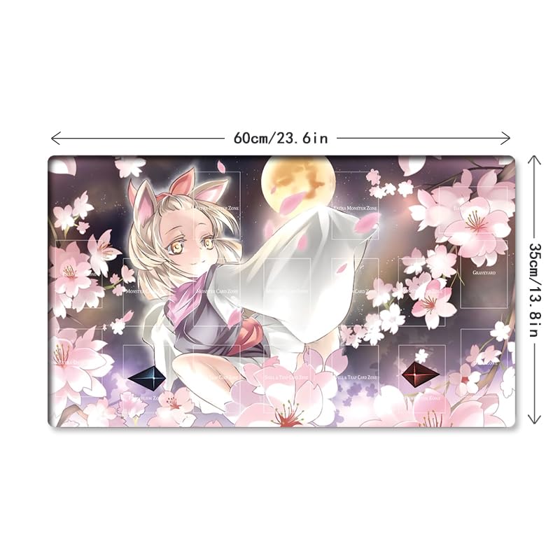 New Mlikemat Playmat Ash Blossom & Joyous Spring TCG CCG OCG Trading Card Game Mat with Zones + Free Bag (ZD039-007-A)