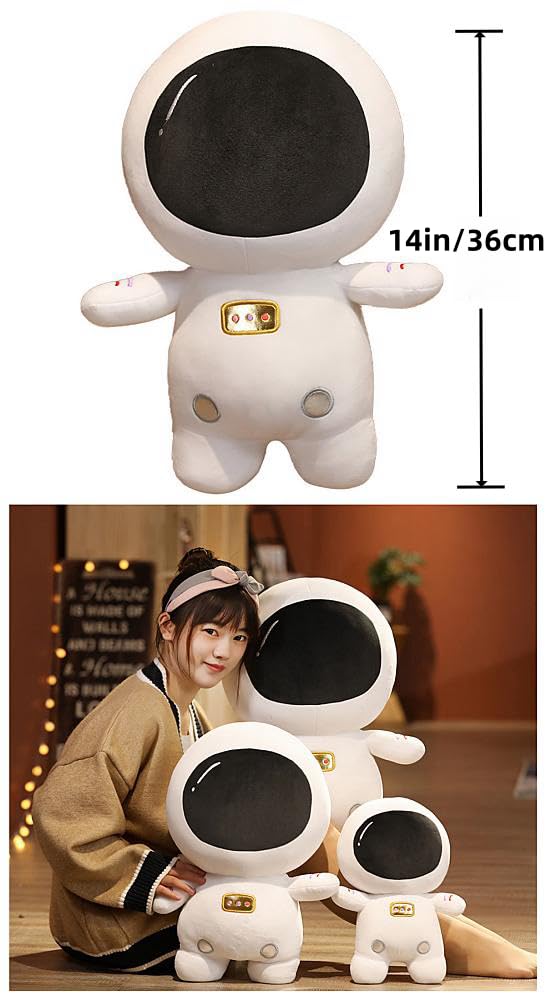 Xshelley 14inch Astronaut Stuffed Plush Toy Pillow,Spaceman Body Pillow Plush Doll Soft Couch Pillows Ornaments