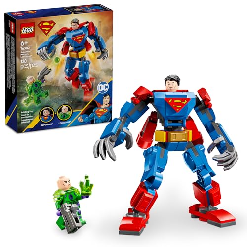 LEGO DC Superman Mech vs. Lex Luthor Building Toy - Superman Toy for Kids, Boys and Girls, Ages 6+ - Buildable Action Figure - Superhero Gift for