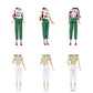 E-TING Lot 10 Items = Random Style 5 Sets Doll Clothes Casual Wear Outfit Tops + Pants with 5 Pair Shoes Accessories for 11.5 Inch Doll