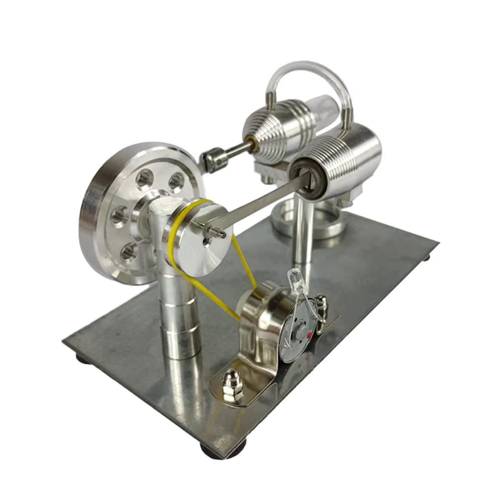 Qing Shuang Stirling Engine steam Engine Physics Experiment Popular Science Invention Toy Model Motor Model Educational Toy Generator Colorful LED