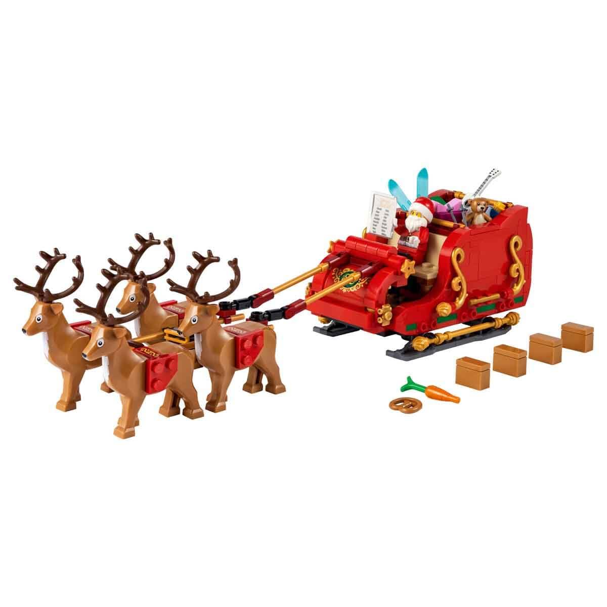 LEGO Santa's Sleigh - Building Toys for Kids, Boys & Girls, Ages 9+ - Indoor Christmas Decorations for Home W/Santa Claus Figurine & Reindeer - Gifts