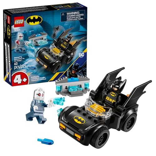 LEGO DC Batman & Batmobile vs. Mr. Freeze Toy Building Set - Superhero Batman Toy for Preschool Kids, Boys and Girls, Ages 4+ - Gift Idea for Kids