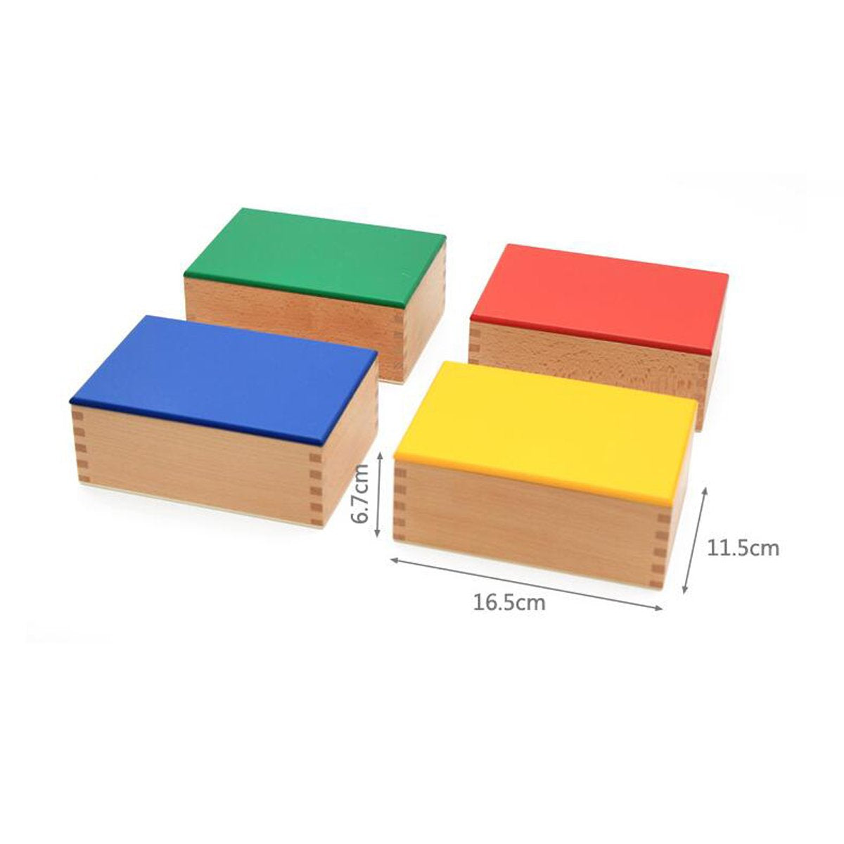 YHZAN Montessori Sensorial Material Knobless Cylinders Kids Wooden Toy (Set of 4) Early Development Tool for Toddlers Wooden Blocks