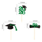 2026 Green Glitter Graduation Cupcake Topper