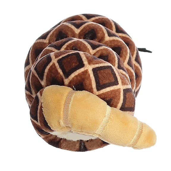Aurora® Playful Snake Wrist Wranglers™ Diamondback Rattlesnake Stuffed Animal - Vibrant Colors for an Eye-Catching Design - Perfect for Kids, Adults