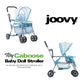 Joovy Toy Caboose Baby Doll Stroller Featuring Reclining Front Seat, Adjustable Footrest, Storage Basket, Extendable Canopy, and Snack Tray - Holds 3