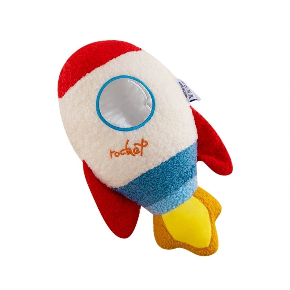 Xshelley 13.7 inch Rocket Shape Plush Toys Pillow, Rocket Ship Stuffed Plush Doll,Living Room Sofa Bedroom Decorative Children's Birthday Gift