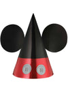 Mickey Mouse Party Cone Hat | 7 1/4" W x 6 1/2" | 8 Pcs