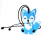 Sensory Chew Necklaces,2 Pack Fox Silicone Chew Toys,Blue & Grey