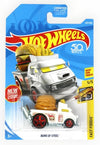 Hot Wheels Buns of Steel [White Hamburger Truck] Fast Foodie 5/5, 237/365, New for 2018!, 1:64 Scale Diecast Vehicle