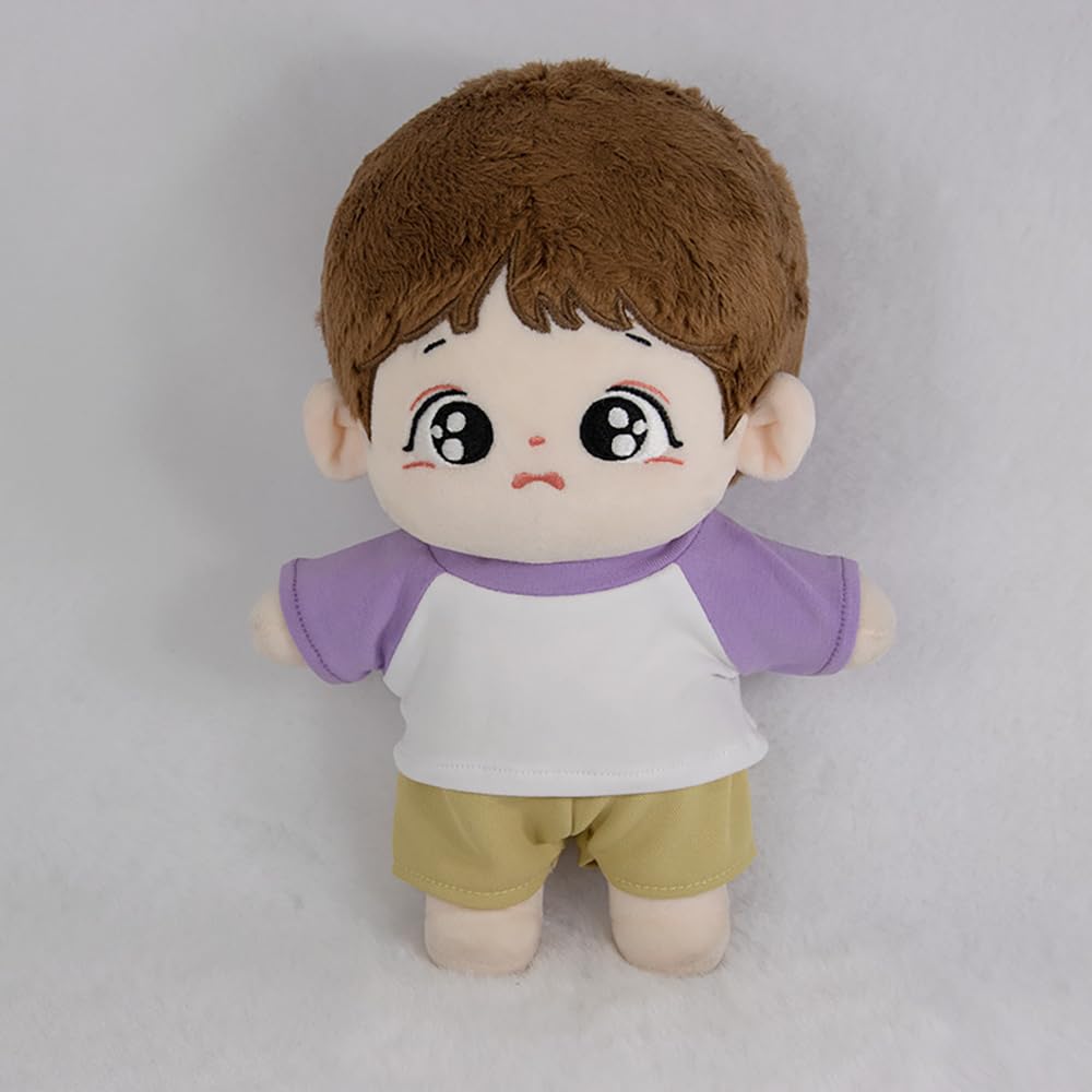 niannyyhouse 10cm 15cm 20cm Plush Doll Clothes Color Blocking T-Shirt Undershirt Soft Stuffed Plush Toy Dress Up Accessories (a5, 15cm)