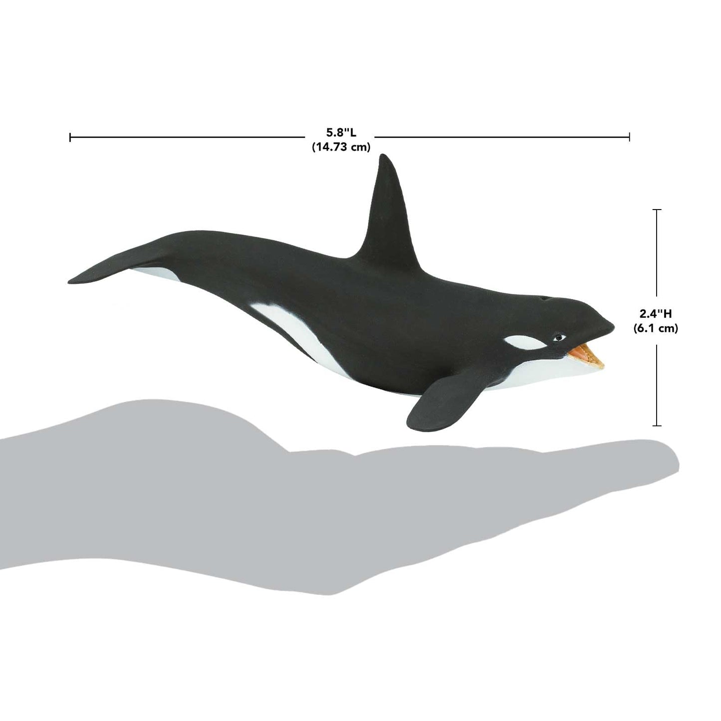 Safari Ltd. Killer Whale (Orca) Figurine - Detailed 7" Plastic Model Figure - Fun Educational Play Toy for Boys, Girls & Kids Ages 3+