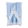 Melody Jane Dollhouse Blue Gingham Kitchen Curtains & Valance on Rail Miniature Accessory
