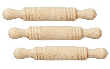 Dollhouse 3 Rolling Pins Miniature Baking Kitchen Accessory 1:12 Scale Medium