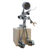 XMBRICDIYY 3D DIY Steampunk Metal Puzzle Robot Lamp Set- Collectible Sparkling Silver Mechanical Kit- Creative DIY Desk Lamp, Decor - Unique Gift