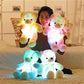 elfishgo Creative Light Up LED Inductive Teddy Bear Stuffed Animals Plush Toy Colorful Glowing Teddy Bear, 20- Inch(Blue)
