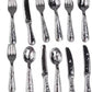 12-Piece 1/12 Scale Silver Miniature Cutlery Set - Stainless Steel Dollhouse Accessories for Cupcake Decorations and Model Displays (0.8" Tiny