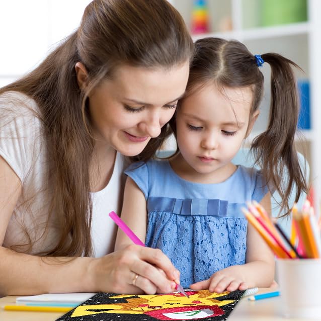 Diamond Art Kits for Kids,Diamond Painting for Kids' Mosaic Kits Ages 8-12 and 5D Diamond Art Gem by Number Kits Arts, Full Drill Painting Crystal Art