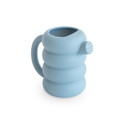 mushie Silicone Watering Can | Bath and Outdoor Play for Toddlers 10 Months+ (French Blue)