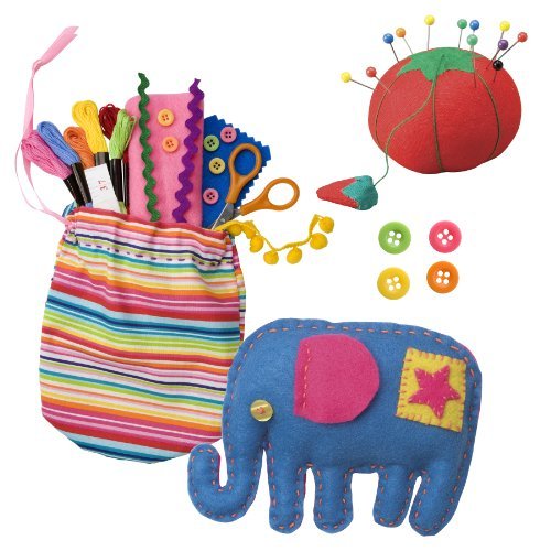 My First Sewing Kit by Alex Crafts, Perfect for Beginners, Arts and Crafts Colorful and Fun Sewing Projects to Learn the Basic Skills of Sewing (Ages