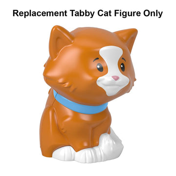 Fisher-Price Replacement Part Little People Family Playset - HBW72 ~ Replacement Orange Tabby Cat Figure ~ Wearing Blue Collar ~ Works Great with
