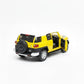 Kinsmart Canary Yellow Toyota FJ Cruiser SUV 136 Scale Diecast Car, SMALL