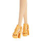 Barbie Fashionistas Doll, with Blonde Hair & Fruit Print Dress, Ruffled Sleeves, Orange Platform Heels, Pink Eyeglasses, Toy for Kids 3 to 8 Years Old
