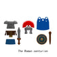 GoAssemb Medieval Roman Weapons Accessories Building Blocks Set Including Armors Spear Helmet Shield Bow, Designed for Mini Figures, MOC Bricks Parts