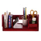 Jili Online Vintage 1/12 Dollhouse Miniature Office Supplies Kit Accessories Book Shelf Study Stationery Organizer Red