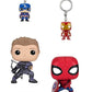 Funko POP Marvel: Civil War Hawkeye Spiderman, Iron Man & Captain America Keychain