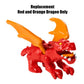 Imaginext Replacement Parts for Fisher-Price Blazing Battler's Dragon Playset - HCG66 ~ Replacement Red and Orange Dragon