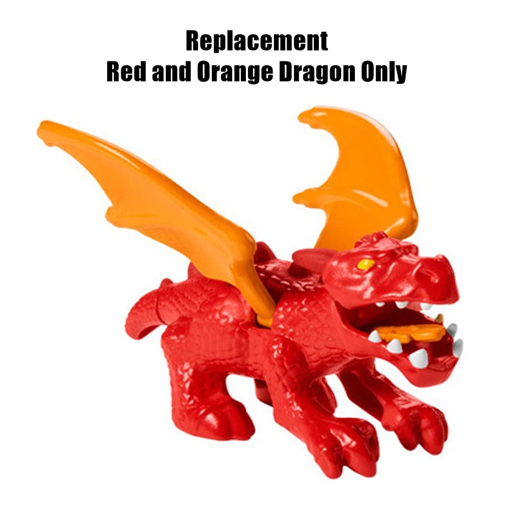 Imaginext Replacement Parts for Fisher-Price Blazing Battler's Dragon Playset - HCG66 ~ Replacement Red and Orange Dragon