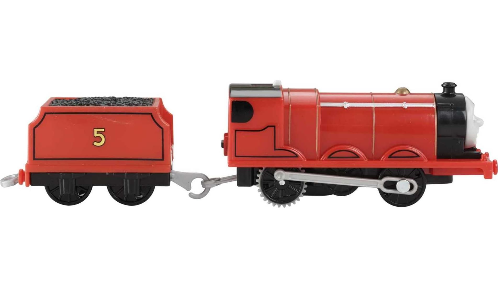 Thomas & Friends Motorized Toy Train James Battery-Powered Engine with Coal Car for Preschool Pretend Play Kids Ages 3+ Years