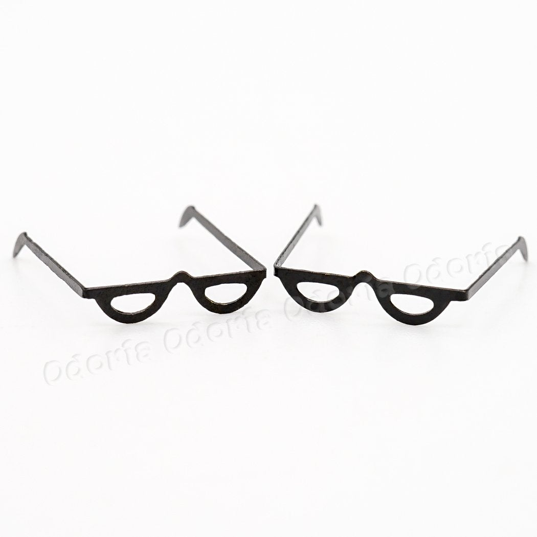 Odoria 1/12 Miniature Eyeglasses 2Pcs Dollhouse Decoration Accessories