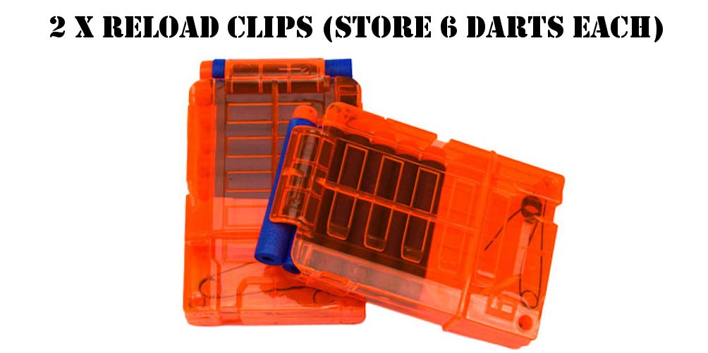 Tactical Vest Accessories Set for Nerf N-Strike Elite Series with 20 Refill Darts, 2 Quick Reload Clips, Wrist Ammo Holder, Safety Glasses, and Tube