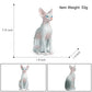 Simulated Hairless Cat Model Figure Toy, 2 Pcs Realistic Sphynx Hairless Cat Figurines Collection Playset Science Educational Props Toy(Grey&Pink)