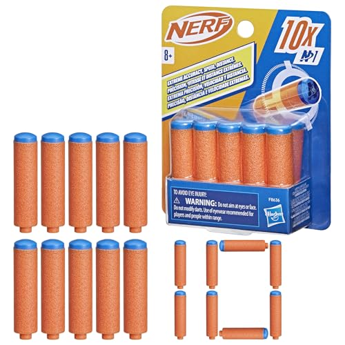 Nerf N Series N1 Darts, Includes 10 Refill Darts, Compatible Only with Nerf N Series Blasters, Outdoor Games, Ages 8+