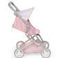JC Toys - Berenguer Boutique | Fashionable Stroller with Canopy and Storage | Simple Folding |Pink Floral Collection | for Dolls up to 18" | Ages 3+
