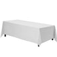 Gee Di Moda Rectangle Tablecloth - 90 x 132 Inch White Table Cloth for 6 Foot Tables with Floor-Length Drop - Heavy Duty Washable Fabric for Holiday