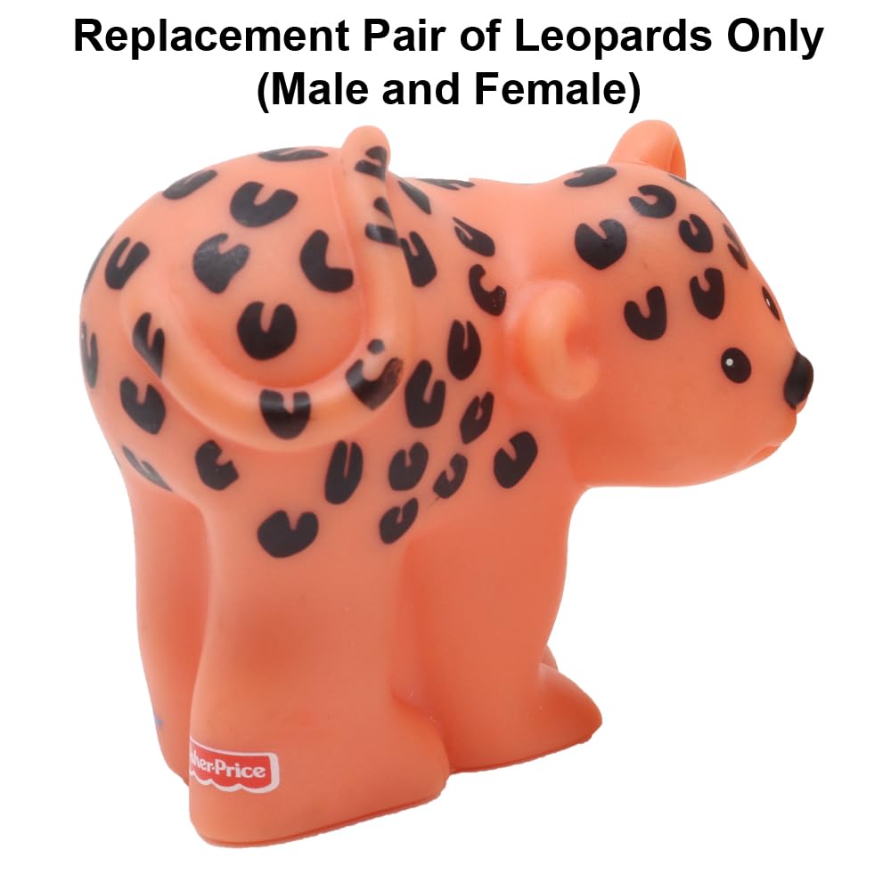 Little People Replacement Parts for Fisher-Price Noah's Ark, Zoo or Safari Playset V8254 - Replacement Pair of Orange and Black Leopards
