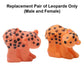 Little People Replacement Parts for Fisher-Price Noah's Ark, Zoo or Safari Playset V8254 - Replacement Pair of Orange and Black Leopards