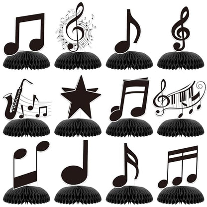Music Notes Table Honeycomb Centerpieces, Happy Birthday Party Decorations