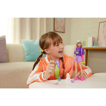 Barbie “Malibu” Outdoor Adventures Fashion Doll Wearing Adventure Outfit, with 10+ Camping-Themed Accessories Including Pet Puppy