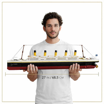 Liberty Imports Titanic Model Kit - 2022 Pieces Large Cruise Ship Building Blocks Set, STEM Educational Toy Gifts for Kids and Adults, Collectible