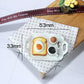 SXFSE Dollhouse Decoration Accessories, 1:12 Dollhouse Miniature Scene Model Breakfast Bread Coffee Egg Set (Egg Bread, 53 x 33 mm)